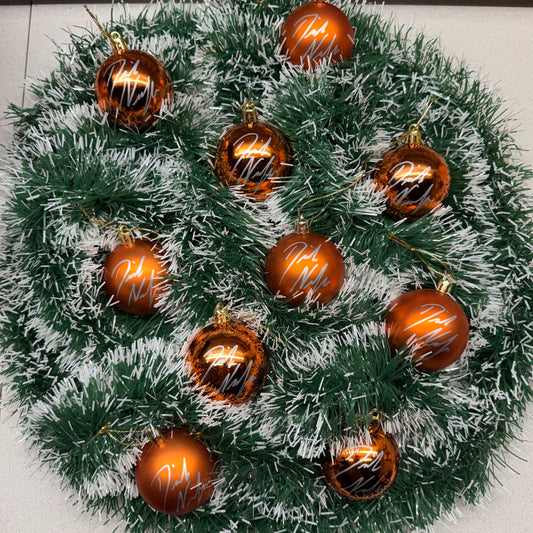 5 Bit Weihnachstkugel Set (2x) + Grußbotschaft